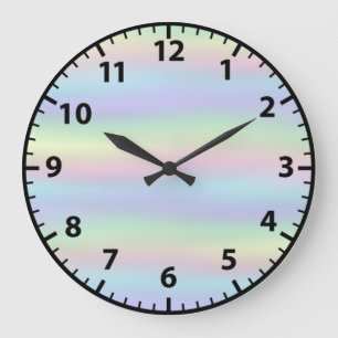 Rainbow Faux Holographic Girly Wall klok