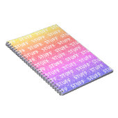 Rainbow Faux Sparkle Stuff 1980s Style Carnet (Côté Droit)
