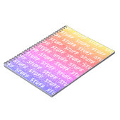 Rainbow Faux Sparkle Stuff 1980s Style Carnet (Côté gauche)