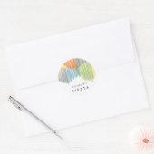 Rainbow Fiesta Fringe Ronde Sticker (Envelop)
