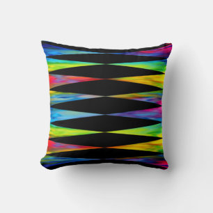 [Rainbow Fiesta] Harlekijn Geometrisch Modern Zwar Kussen