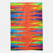 [Rainbow Fiesta] Harlequin Geometric Fiery Oranje Theedoek (Verticaal)