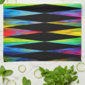 [Rainbow Fiesta] Harlequin Geometric Modern Black Theedoek (Gevouwen)