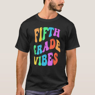 Rainbow FIFTH GRADE VIBES Retro 5th Gr Little Miss T-shirt