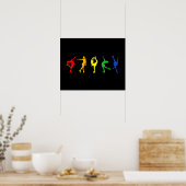 Rainbow Figuur Skaters Poster (Keuken)