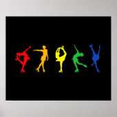 Rainbow Figuur Skaters Poster (Voorkant)