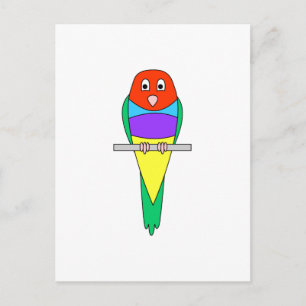 Rainbow Finch Bird. Colorful Gouldian. Briefkaart