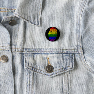 Rainbow Fingerprint LGBT Pride pin knop Ronde Button 3,2 Cm