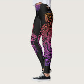 Rainbow Fire Mandala Flower Leggings (Links)