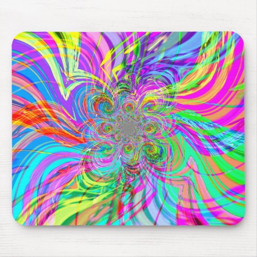 Rainbow Fire Mousepad Muismat (Voorkant)