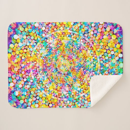 Rainbow Fireworks Sherpa Deken (Voorkant (horizontaal))