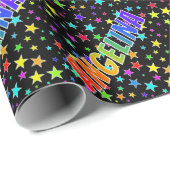 Rainbow First Name "ANGELINA" + sterren Cadeaupapier (Rol Hoek)