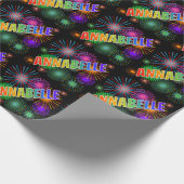 Rainbow First Name "ANNABELLE" + Fireworks Cadeaupapier (Hoek)