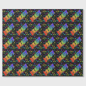 Rainbow First Name "BRADY" + sterren Cadeaupapier (Vlak)