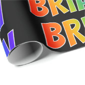 Rainbow First Name "BRIAN"; Fun & Colorful Cadeaupapier (Rol Hoek)