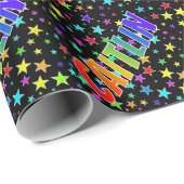 Rainbow First Name "CAITLIN" + sterren Cadeaupapier (Rol Hoek)