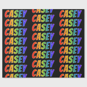 Rainbow First Name "CASEY" (Voornaam van regenboog Cadeaupapier