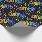 Rainbow First Name "CHERYL" + sterren Cadeaupapier (Hoek)