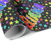 Rainbow First Name "ELIANA" + sterren Cadeaupapier (Rol Hoek)