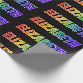 Rainbow First Name "ELIZABETH" (Voornaam voor rege Cadeaupapier (Hoek)
