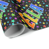 Rainbow First Name "ELLA" + sterren Cadeaupapier (Rol Hoek)