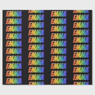 Rainbow First Name "EMMA" (Voornaam voor regenboog Cadeaupapier