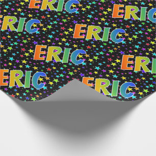 Rainbow First Name "ERIC" + sterren Cadeaupapier