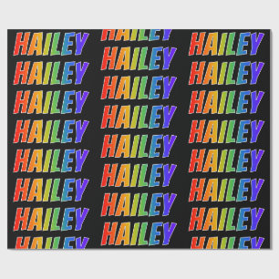 Rainbow First Name "HAILEY" (Voornaam voor regenbo Cadeaupapier
