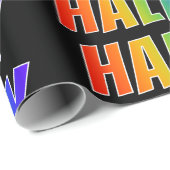 Rainbow First Name "HALEY" (HALEY); Fun & kleurrij Cadeaupapier (Rol Hoek)