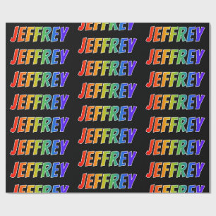 Rainbow First Name "JEFFREY" (Voornaam voor regenb Cadeaupapier