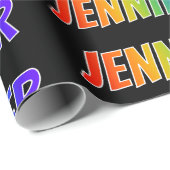 Rainbow First Name "JENNIFER" (Voornaam regenboog) Cadeaupapier (Rol Hoek)
