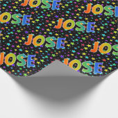 Rainbow First Name "JOSE" + sterren Cadeaupapier (Hoek)