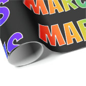 Rainbow First Name "MARCUS"; vun & kleurrijk Cadeaupapier (Rol Hoek)