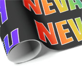 Rainbow First Name "NEVAEH"; vun & kleurrijk Cadeaupapier (Rol Hoek)