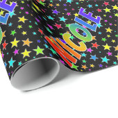 Rainbow First Name "NICOLE" + sterren Cadeaupapier (Rol Hoek)