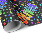 Rainbow First Name "OLIVIA" + sterren Cadeaupapier (Rol Hoek)