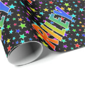 Rainbow First Name "RILEY" + sterren Cadeaupapier (Rol Hoek)