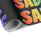 Rainbow First Name "SADIE"; Fun & Colorful Cadeaupapier (Rol Hoek)