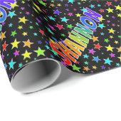 Rainbow First Name "SHANNON" + sterren Cadeaupapier (Rol Hoek)
