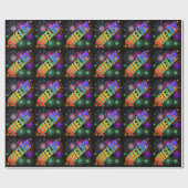 Rainbow First Name "SHELBY" + Fireworks Cadeaupapier (Vlak)