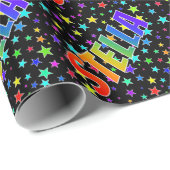 Rainbow First Name "STELLA" + Sterren Cadeaupapier (Rol Hoek)