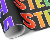 Rainbow First Name "STELLA"; vun & kleurrijk Cadeaupapier (Rol Hoek)