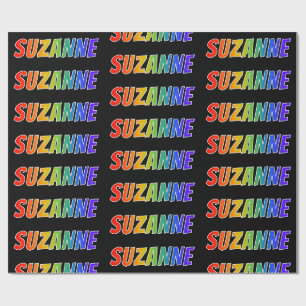 Rainbow First Name "SUZANNE" (Voornaam van de rege Cadeaupapier