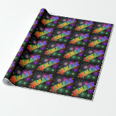 Rainbow First Name "TAMARA" + Fireworks Cadeaupapier (Uitgerold)