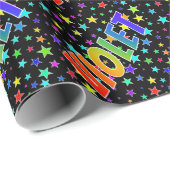 Rainbow First Name "VIOLET" + sterren Cadeaupapier (Rol Hoek)