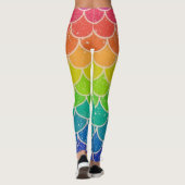 Rainbow Fish / Dragon / Dino Scales Leggings Pride (Dos)
