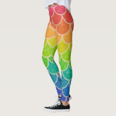Rainbow Fish / Dragon / Dino Scales Leggings Pride (Gauche)