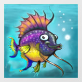 Rainbow Fish Window Cling Raamsticker (Vel)