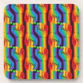 Rainbow Fist Pattern Bier Onderzetter (Voorkant)
