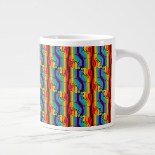 Rainbow Fist Pattern Extra Grote Beker (Rechts)